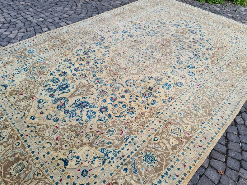 Faded Decor Rug Vintage Turkish Rug 10x14 Area Rug Home Decor Rug