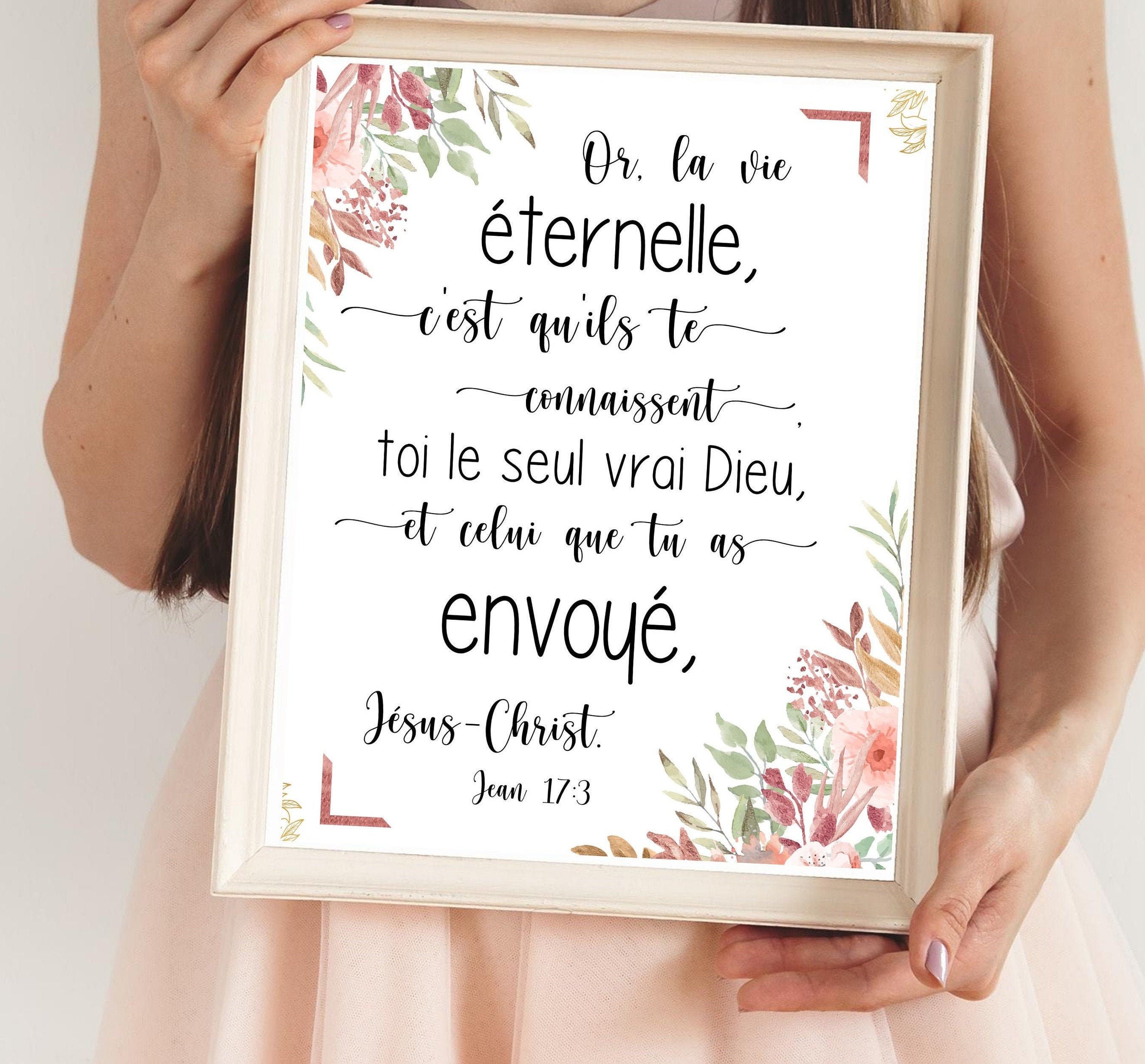 French Bible verse Jean 173 Instant download quote print in Etsy España