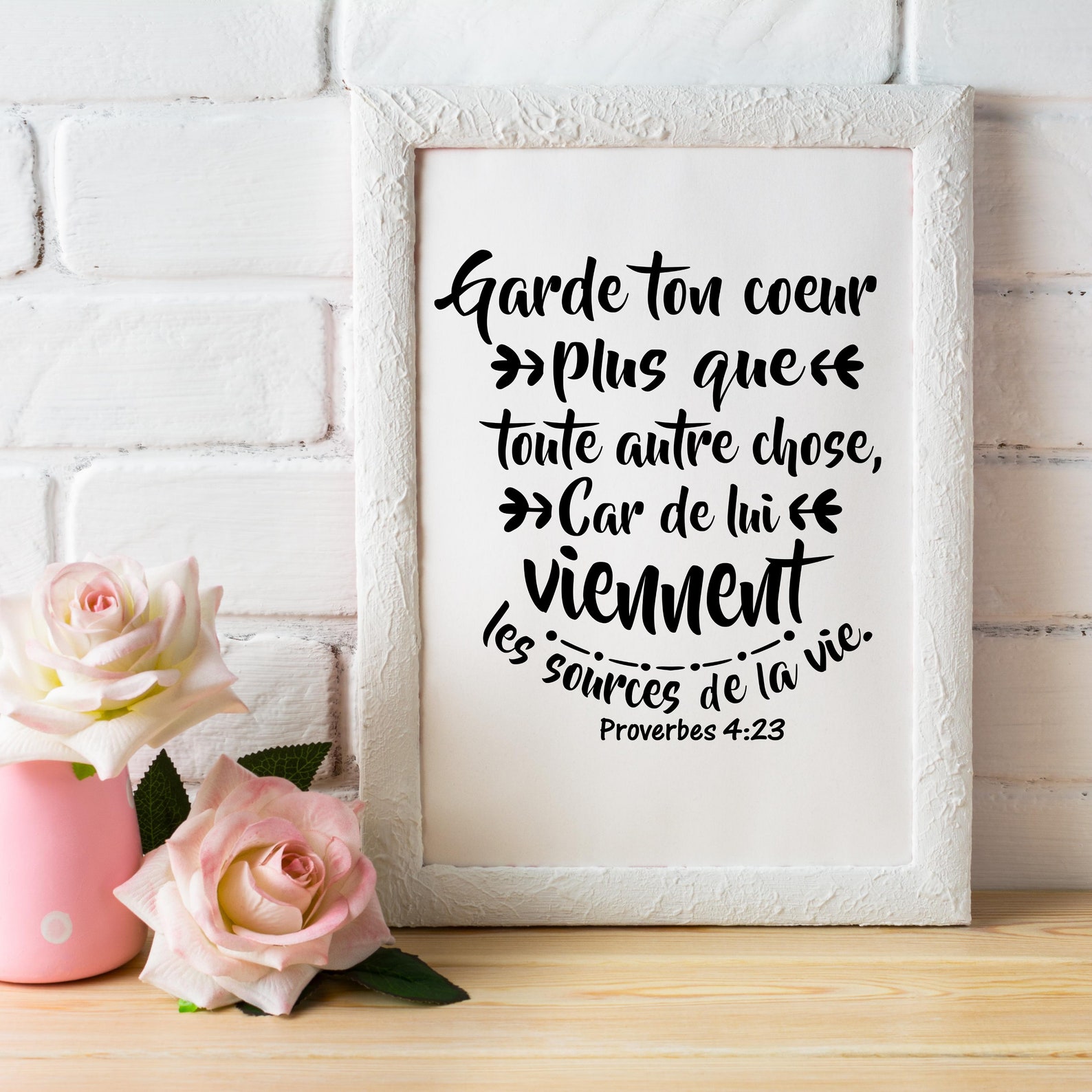 French Bible Verse Proverbes 423 Instant Download Quote Etsy
