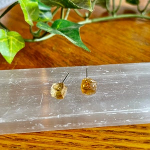 Raw Citrine Earrings | Gemstone Earrings | Minimalist | Crystals