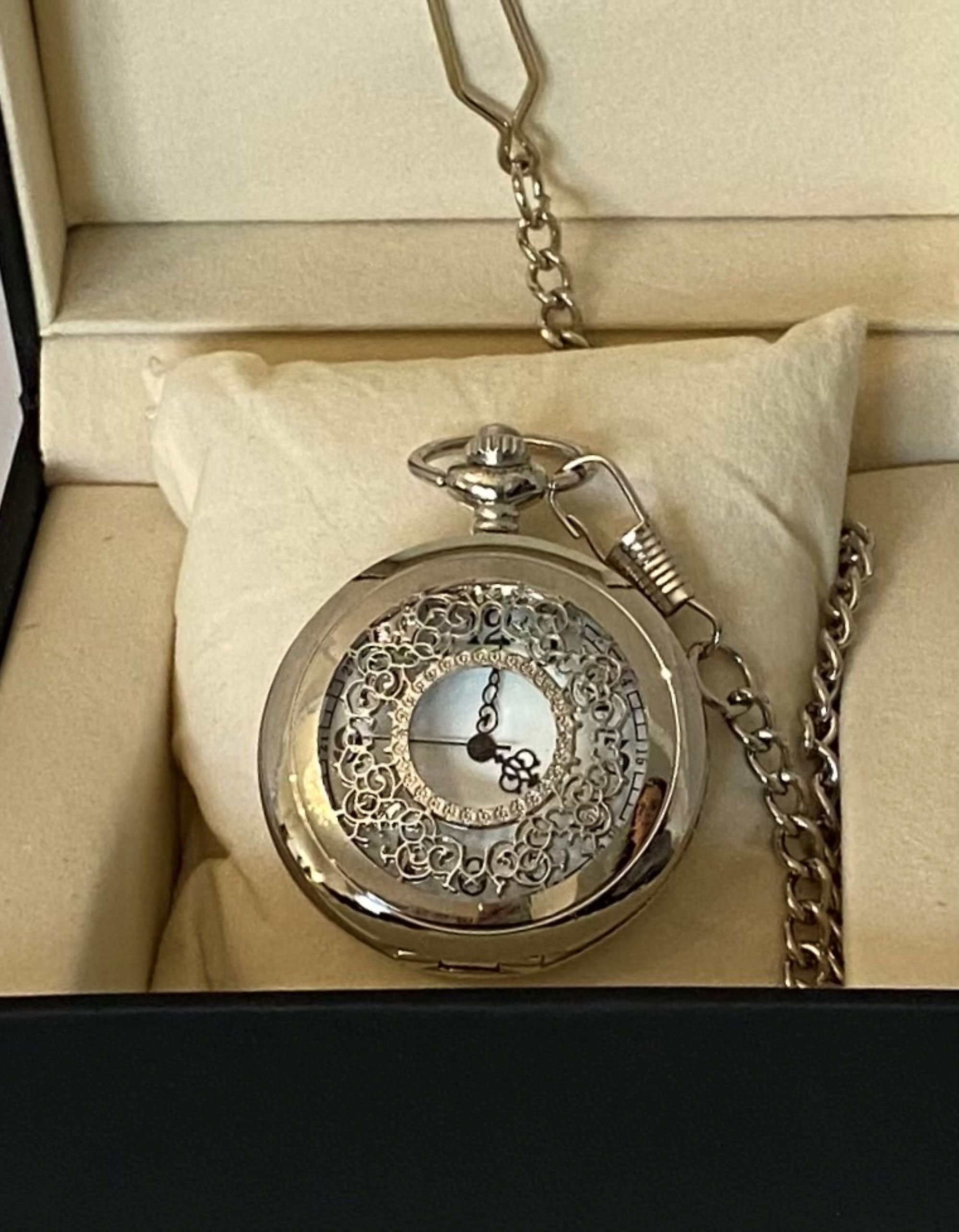 Filigree Front Pocket Watch Fancy Pocket Watch Gunmetal | Etsy