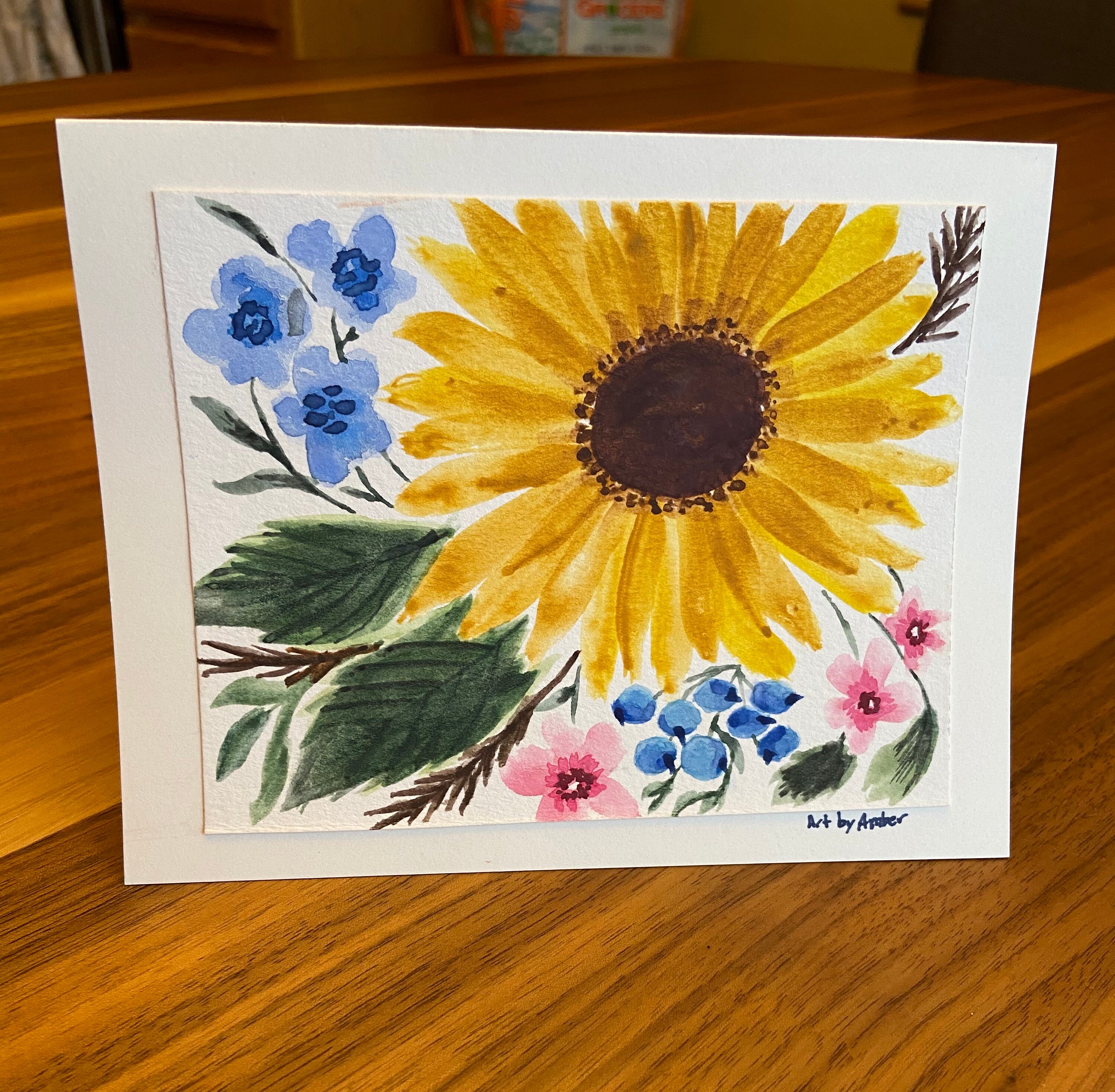Hand painted watercolor greeting card Etsy