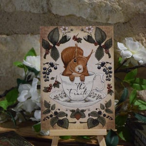 Print A6 thé fruité et écureuil