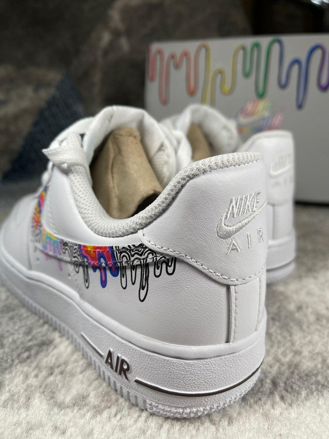 rainbow air force 1 high top