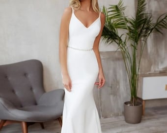 classic sheath wedding dresses