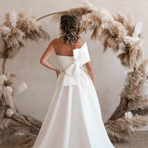 2 Piece Wedding Dress, One Shoulder Wedding Dress, Off Shoulder Dress Wedding, Strapless Wedding Dress, Nontraditional Wedding Dress