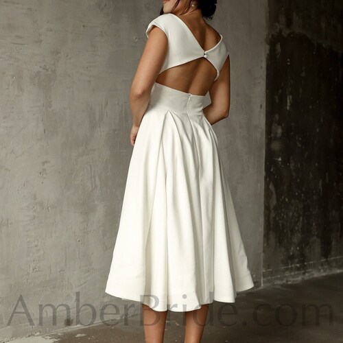 short simple beach wedding dresses Beach Short Lace Wedding Dress with Swallowtail Skirt – loveangeldress