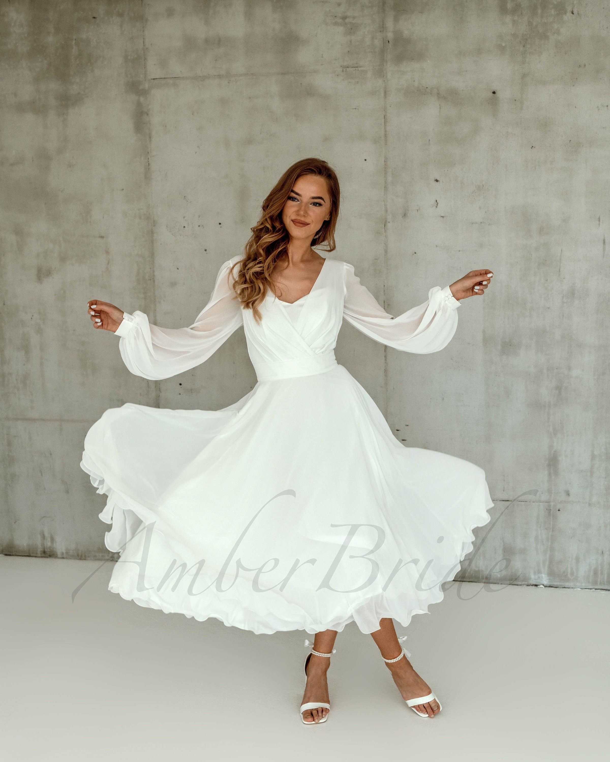princess polly baby blue dress 18 Exclusive Knee Length Wedding Dresses
