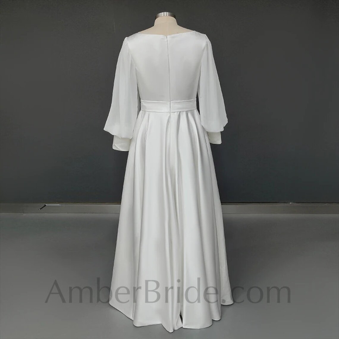 Rustic Wedding Dress Long Sleeve Wedding Dress Boho A Line - Etsy