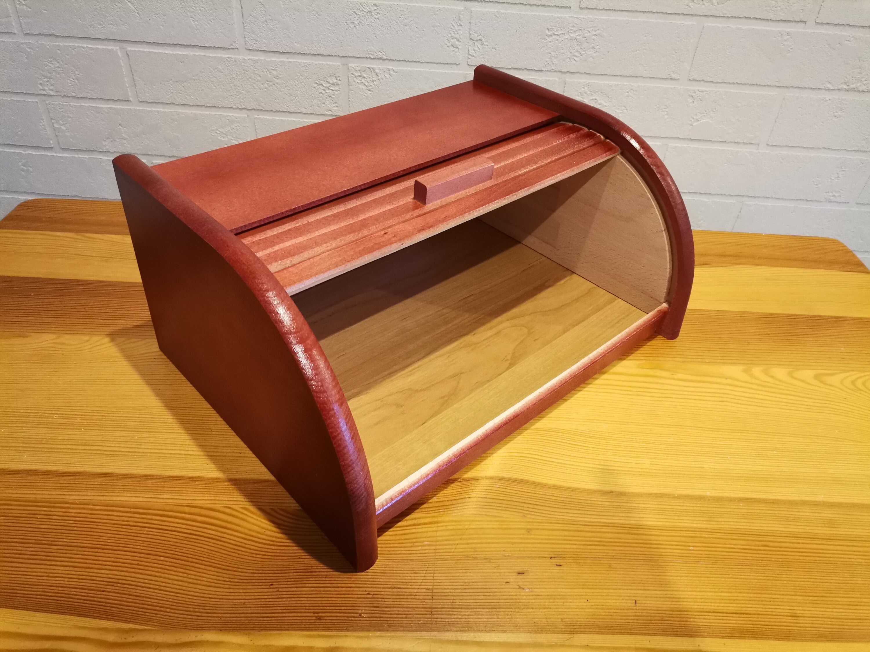 Caja de pan grande bandeja de pan marrón de madera caja de | Etsy