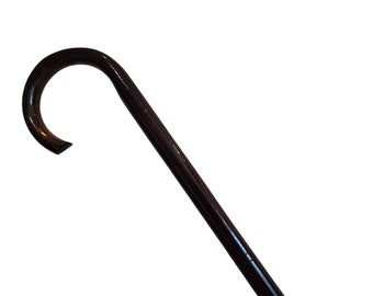 Handmade Dark Brown Beech Wood Walking Cane: Lightweight, Sturdy