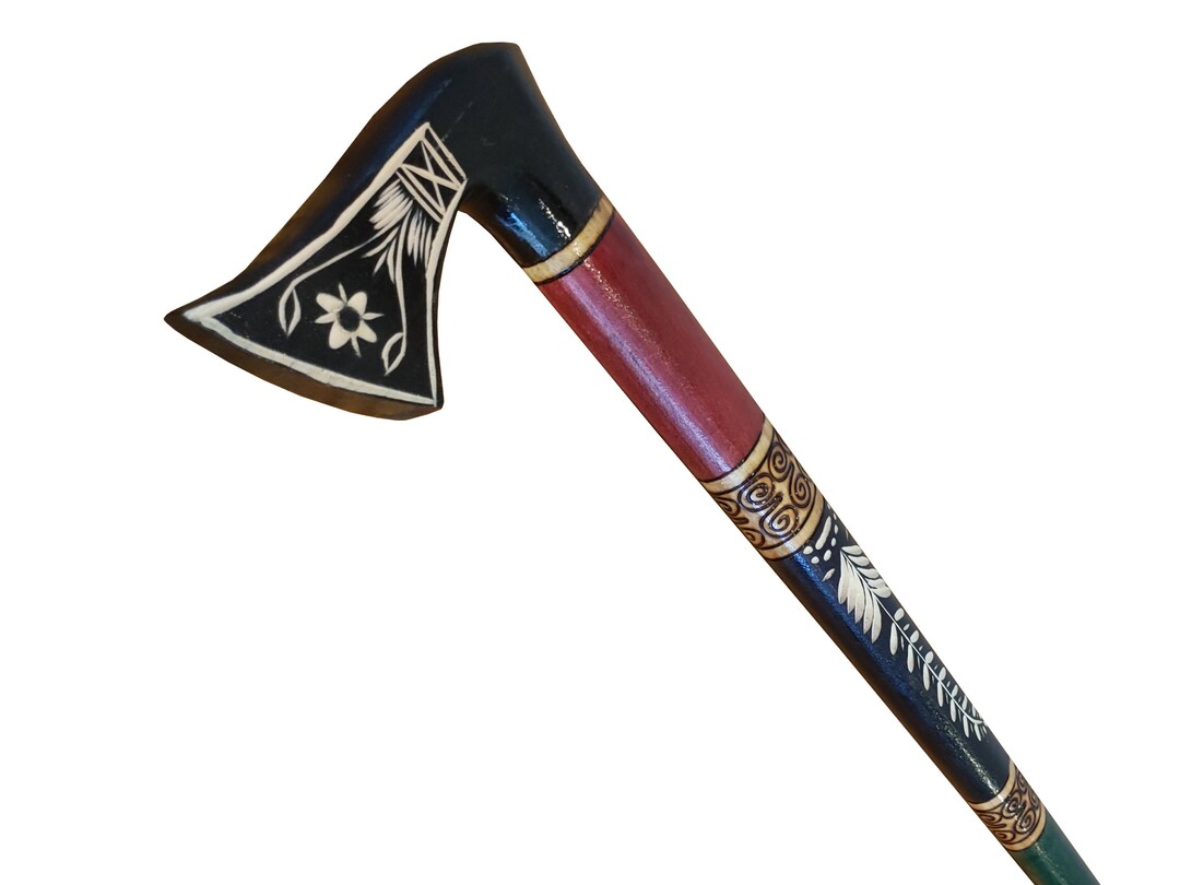 Wooden Walking Cane Rustic Walking Stick Made of Beech Wood Etsy