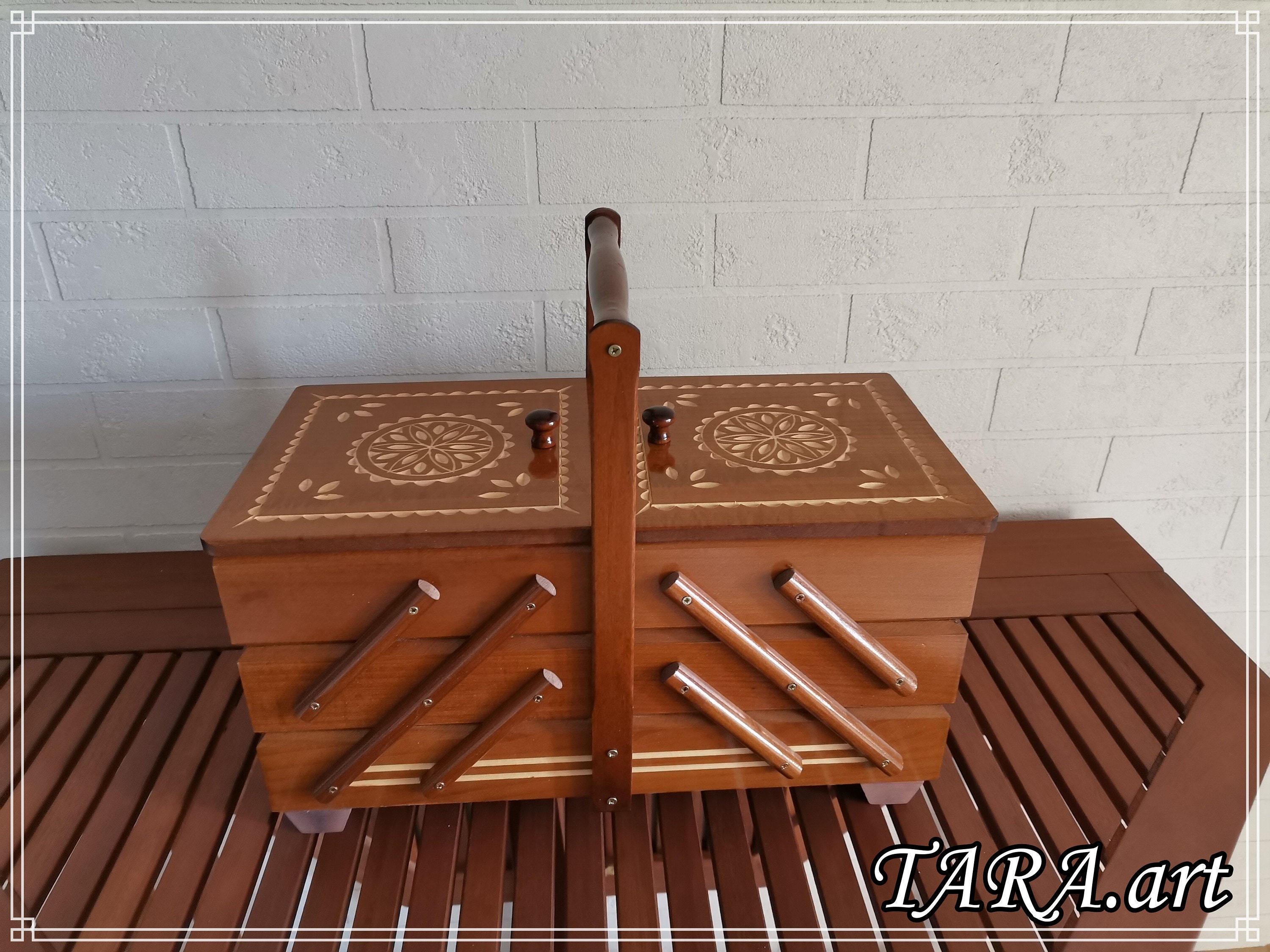 Accordion Sewing Box for sale | Only 2 left at -65%