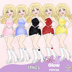 Ruby Glow - Pop Star clipart-set