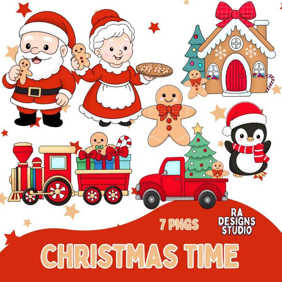 Christmas Time Clipart Set - Etsy