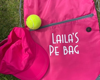 Sac à dos de sport à cordon avec poche frontale zippée