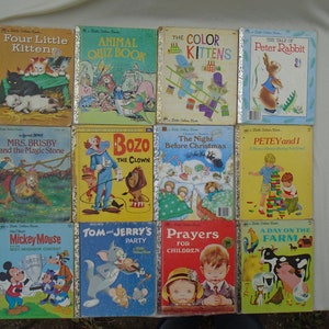 Vintage Little Golden Books, You Choose, Christmas, Disney, Religious