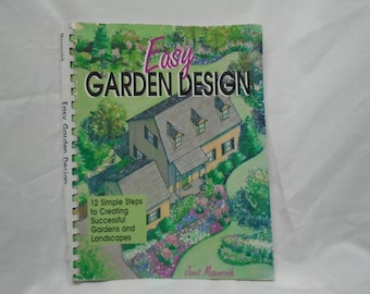 Easy Garden Design by Janet Macunovich, Spiral Bound Landscape & Garden Planning ~ WATER DAMAGE