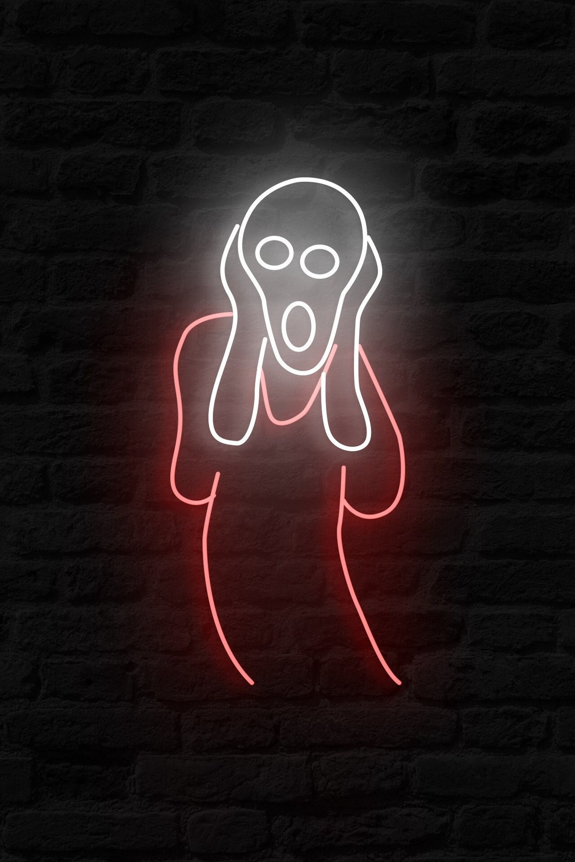 The Scream LED neon sign wall art neon lights wall neon Etsy