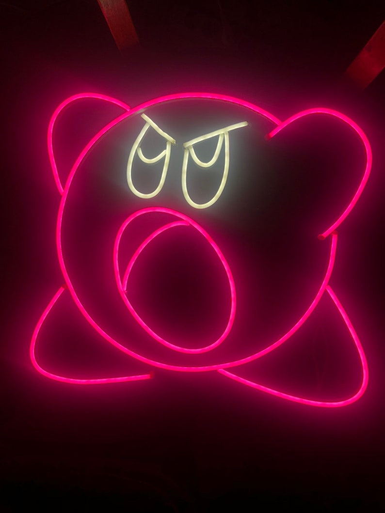 Angry Kirby LED Neon Sign Neon Sign Neon Lights Kirby - Etsy Ireland