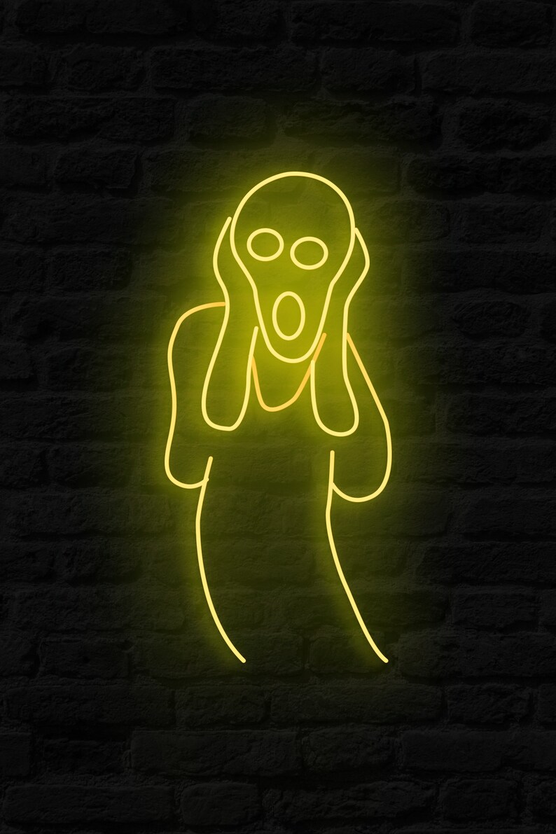 The Scream LED neon sign wall art neon lights wall neon Etsy