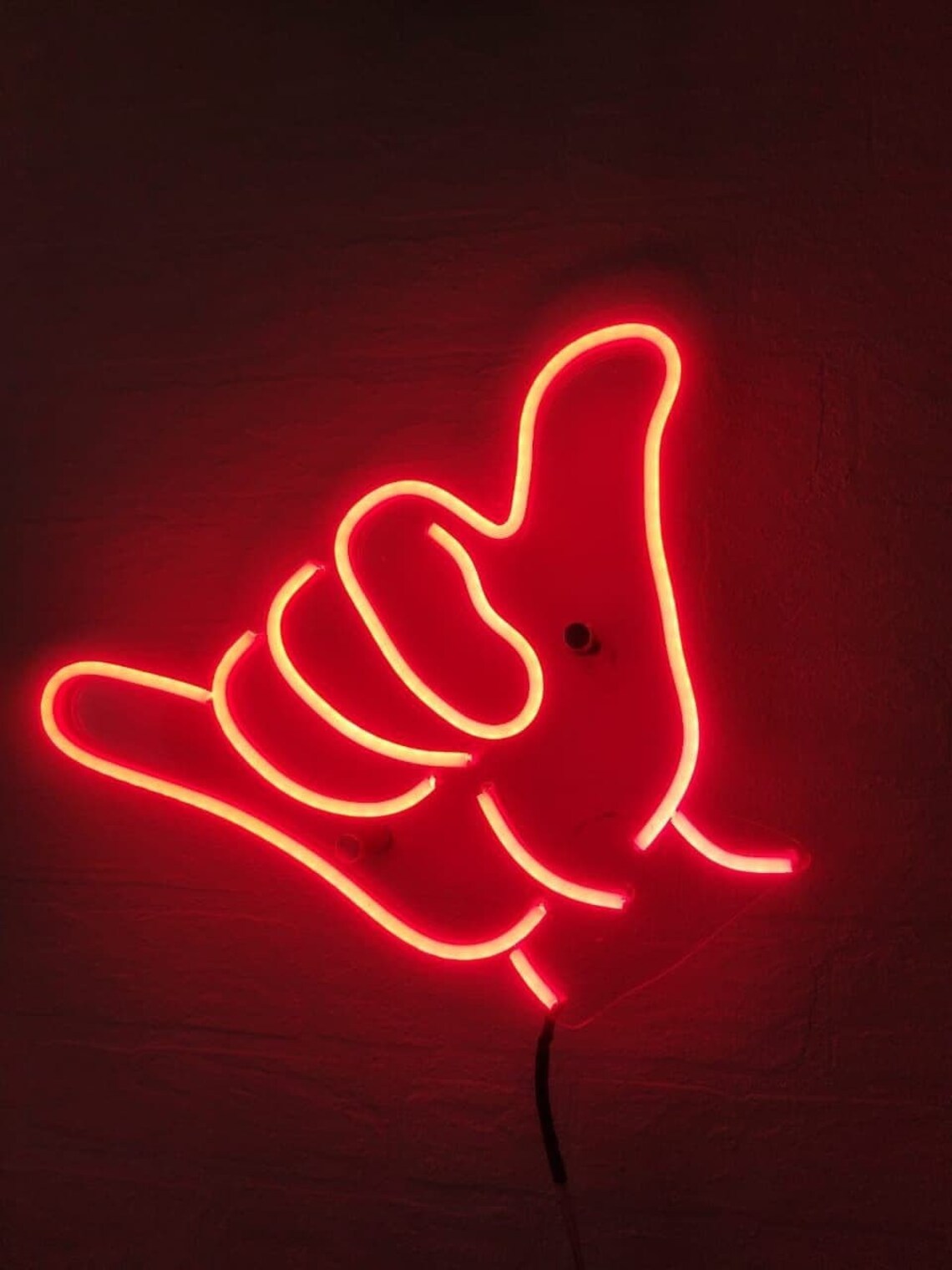 Shaka Hand LED Neon Sign Custom Neon Light Neon Sign Etsy