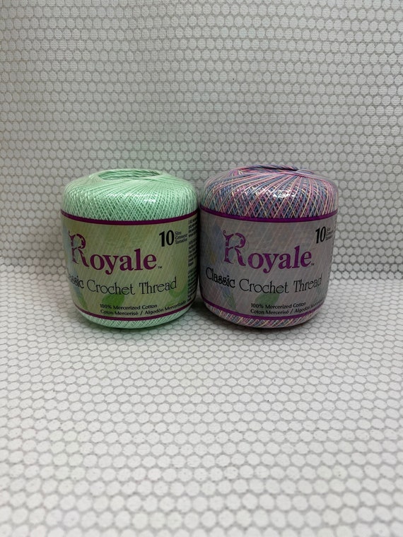 Royale Classic Cotton Crochet Thread Size 10 300 Yds Etsy