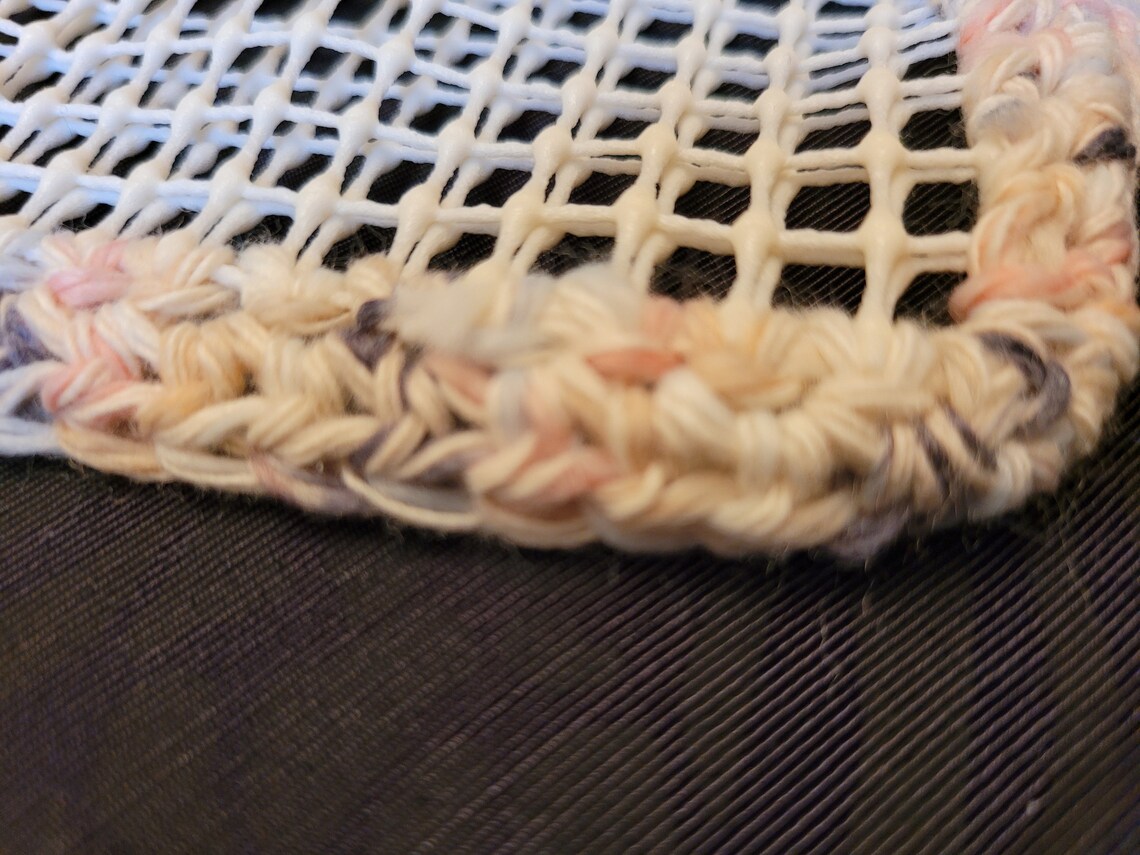 Crocheted Variegated Cream Edge Jar Opener Etsy