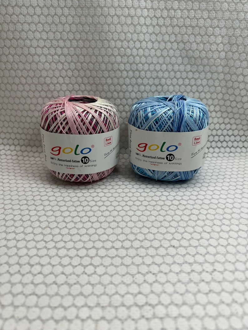 Golo Variegated Cotton Crochet Thread Size 10 250 Yds Etsy