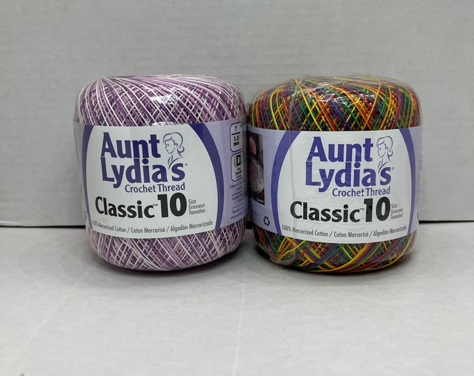 Aunt Lydia's Classic Variegated Cotton Crochet Thread Size Etsy