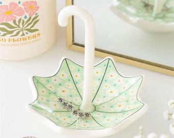 Floral Umbrella Trinket Dish, Summer novelty Home Decor Gift