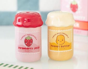 ピーナッツバター＆ジャム瓶型ソルト＆ペッパーシェーカーセット – ユニークなキッチンギフト