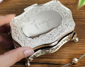 Vintage Godinger Silver Plated Jewelry Casket (21) Loaded With