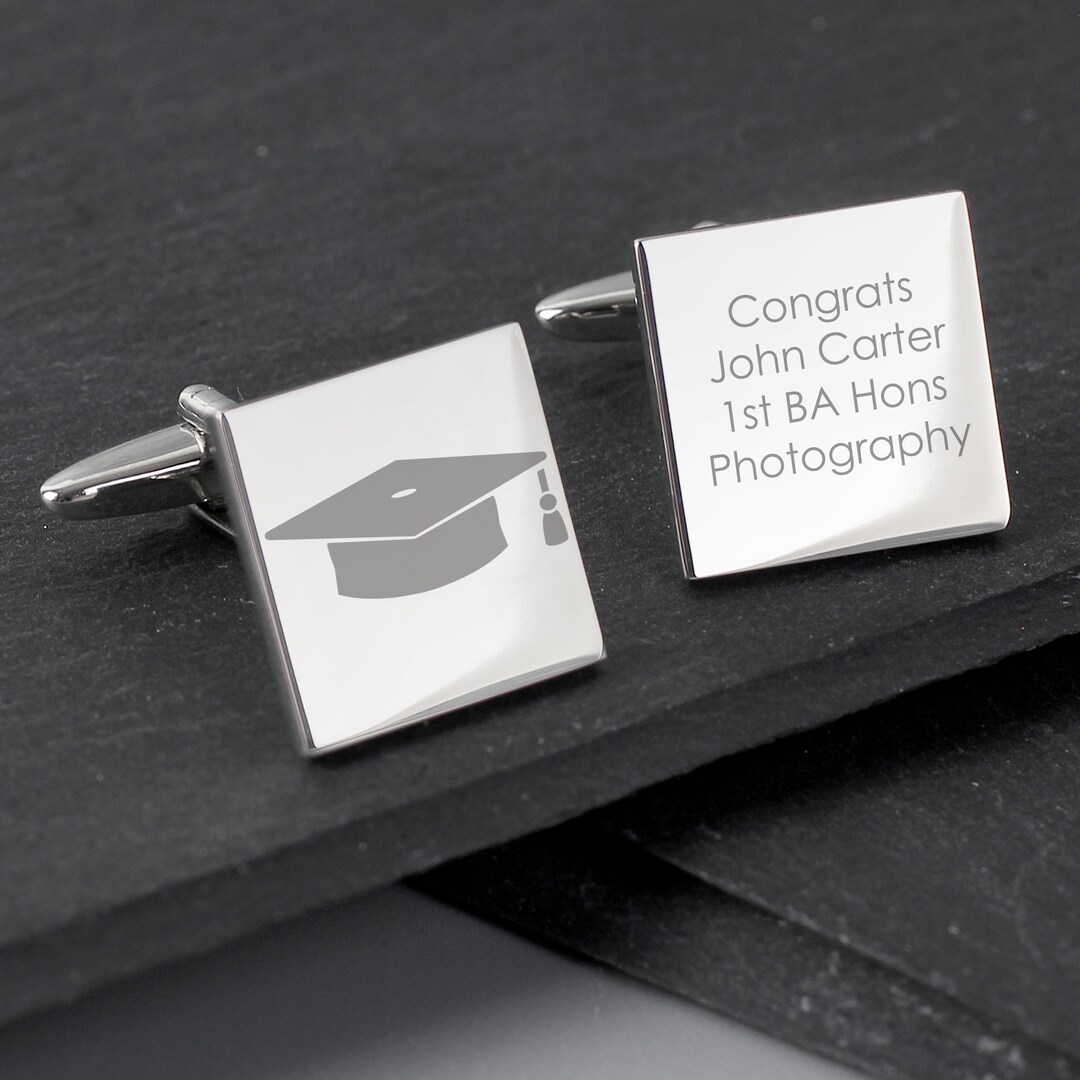 Personalised Graduation Square Cufflinks - Etsy