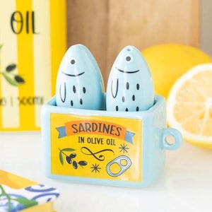 Conjunto de Saleiro e Pimenteiro em Formato de Sardinha – Presente Original para a Cozinha