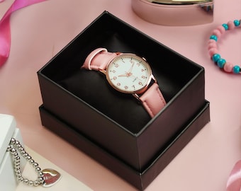 Personalised Girls Pink Watch