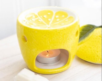 Quemador de aceite de limón, diseño de hogar cítrico, regalo de decoración de cocina