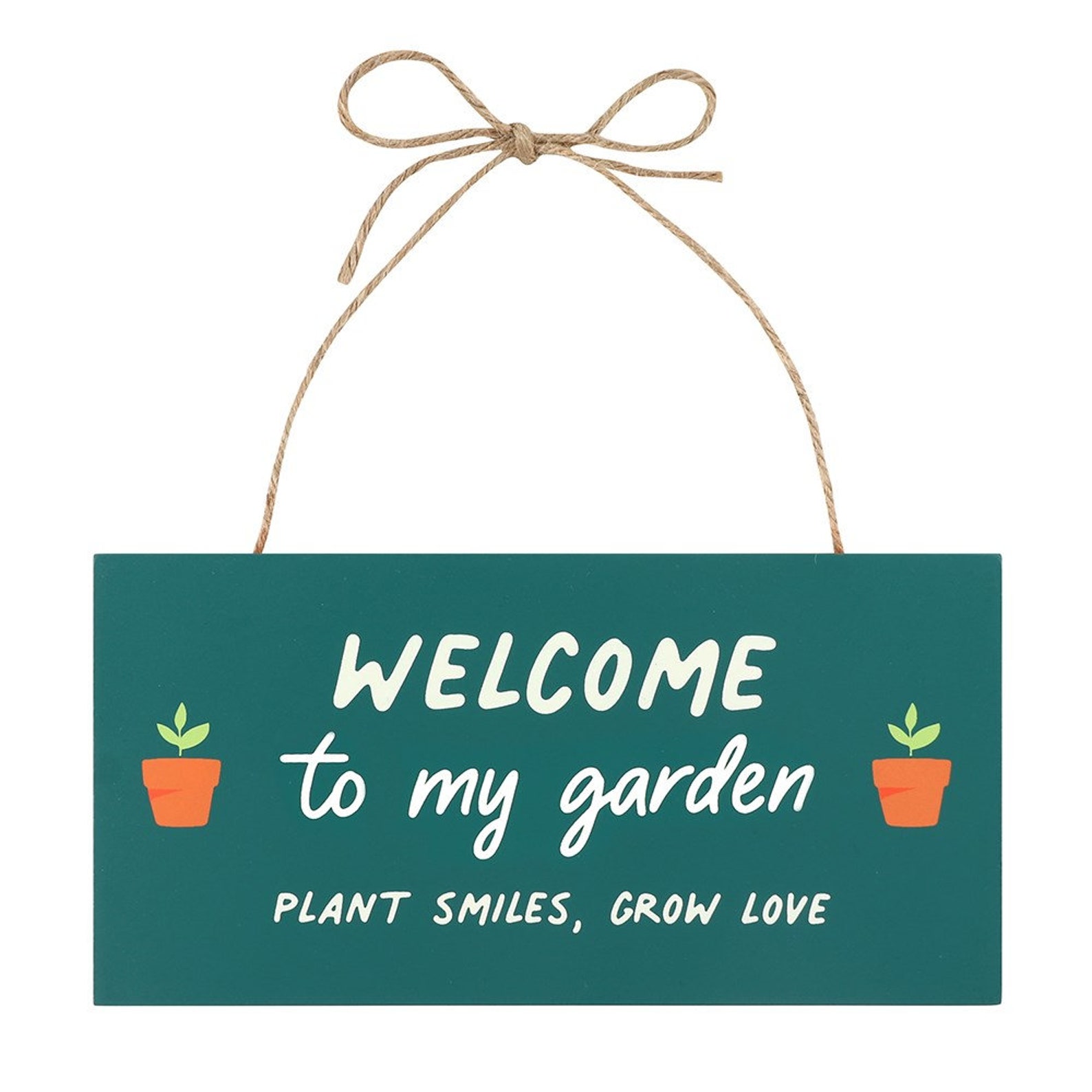 Garten Hängeschild Willkommen in meinem Garten Dekor | Etsy