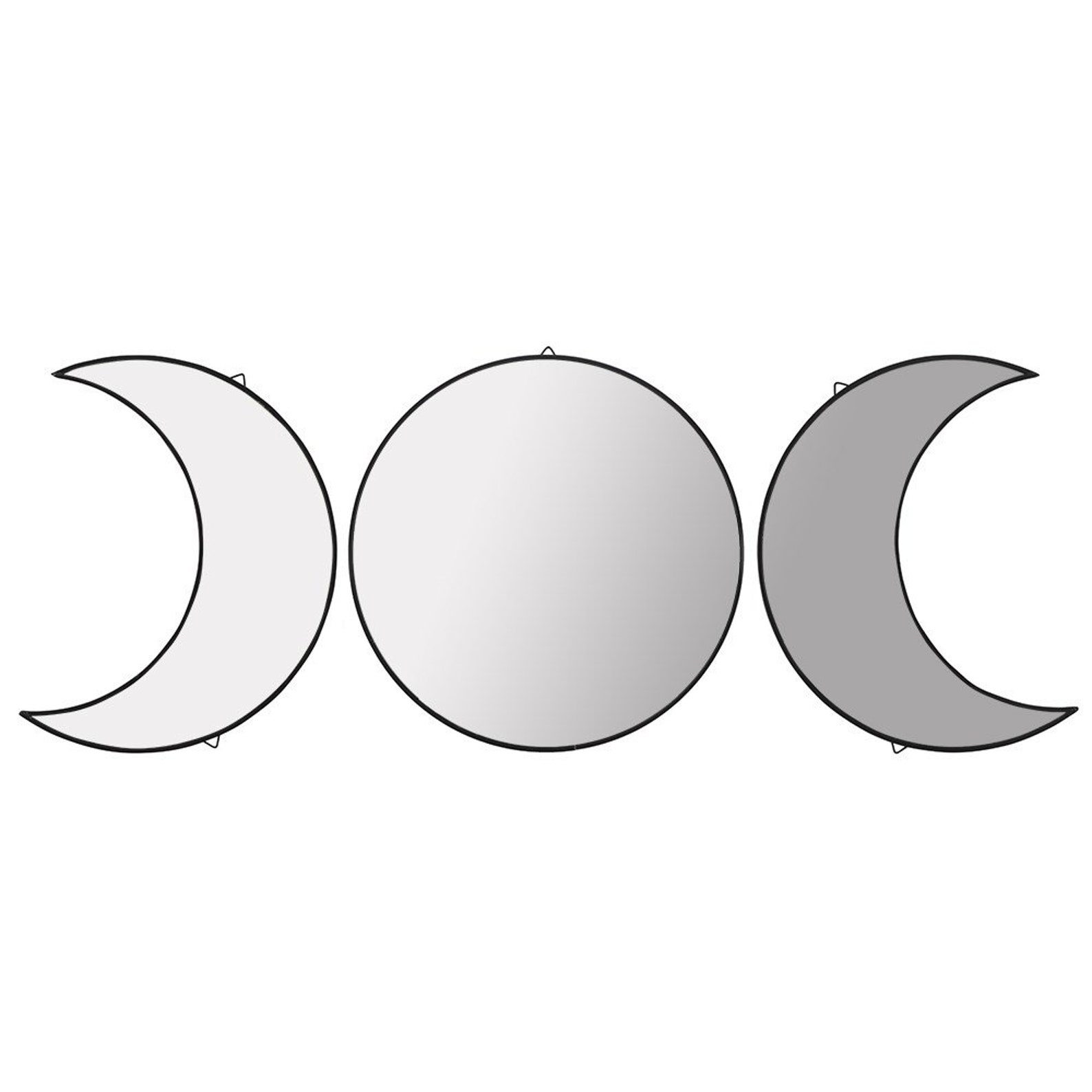 Triple Moon Wall Art Decal Triple Moon Mirror Moon Phases Home Etsy