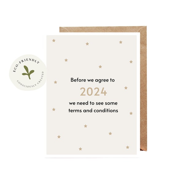 Conditions générales 2024 | Carte drôle de nouvel an | Cartes de vœux écologiques