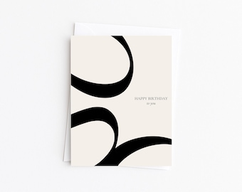 Happy birthday to you | Minimalist abstract birthday card | Eco-friendly greeting cards