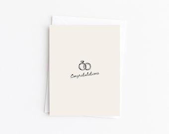 Congratulations wedding engagement card | Minimalist wedding card | Engagement card | Eco-friendly greeting cards