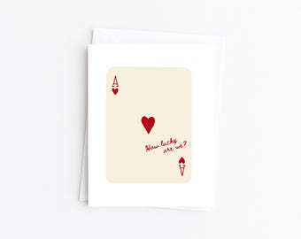 Valentines Day Card | How Lucky Are We | Cute Love Card