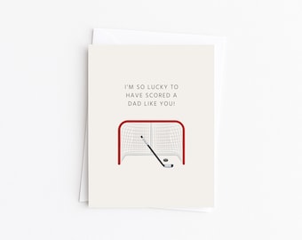 Father's Day Card | Hockey Fan Gift | Hockey Card | Birthday Card For Dad
