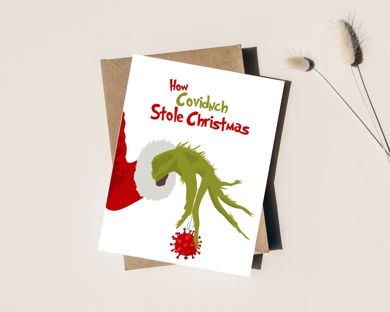 Covid Christmas card 2020 Funny Christmas card Pandemic | Etsy