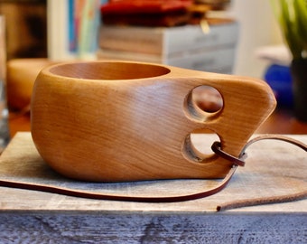 New style added, Nordic style wooden kuksa mug-Personalizedable, personalized option available, Norse Runes, beech wood, rubber wood