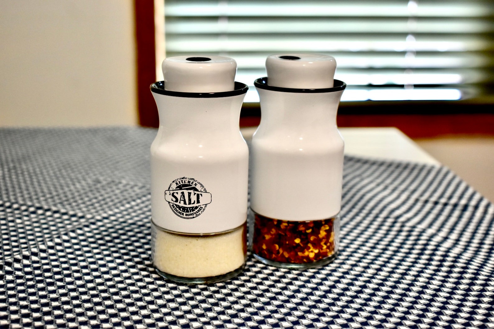 Salt and Pepper Shakers With 3 Adjustable Pour Holes Elegant Etsy