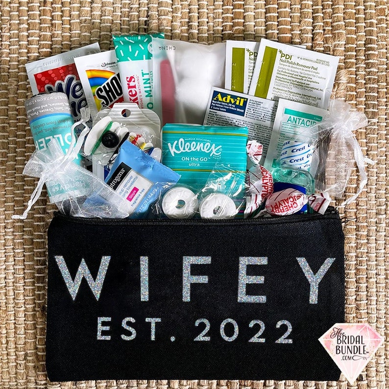 Glitter Wifey EST. Date Emergency Kit just-in-case emergency image 1