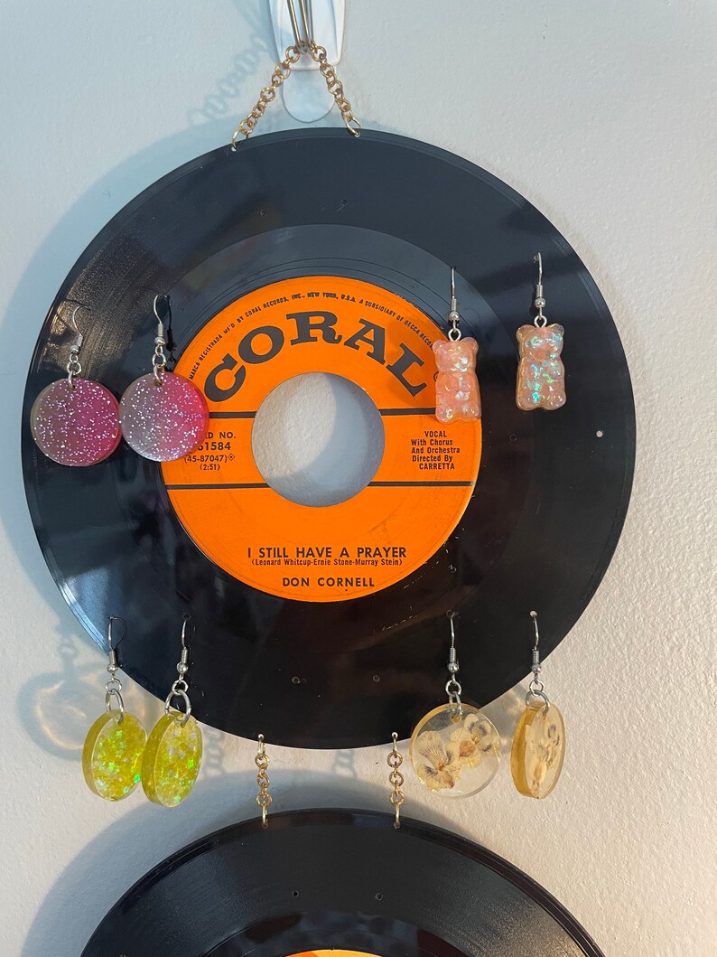Small Record Earring Holder Etsy
