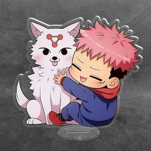 Jujutsu Kaisen Chibi Acrylic Stand - Handmade Anime Standee, UV Printed Desk Decor, Character Collection